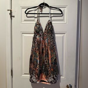 Bebe Multicolor Backless Halter Dress-New & Super cute!